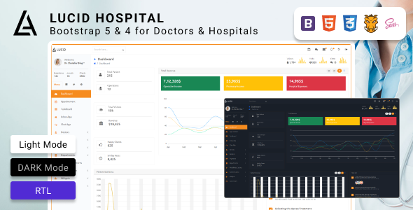 Lucid - Hospital Management Admin Dashboard Template Bootstrap 5 & 4