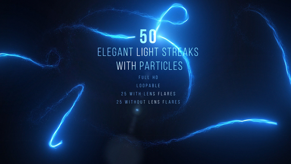 Elegant Light Streaks With Particles