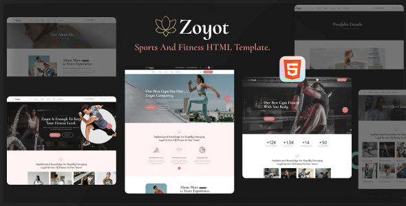 Zoyot - Sports and Fitness HTML Template
