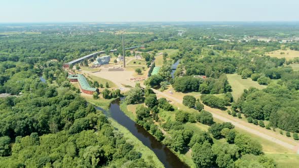 Aerial View of Brest Fortress in Belarus - Landmark Memorial Monument