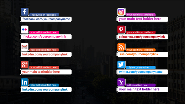 Social Media Lower Thirds alt