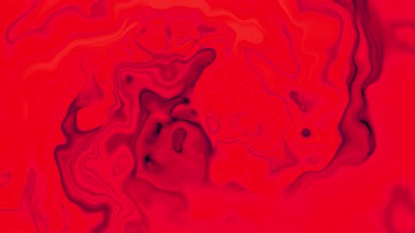 Red color ink liquid animated background. animation of liquid marble texture. Vd 565