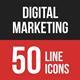 Digital Marketing Filled Line Icons - GraphicRiver Item for Sale
