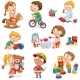 Children Play with Toys - GraphicRiver Item for Sale