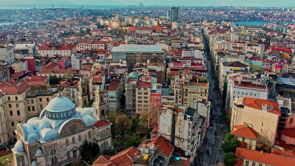 Aerial View Istanbul Taksim