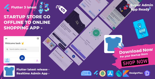 Startup Store Go Offline to Online Shopping App - Flutter 3
