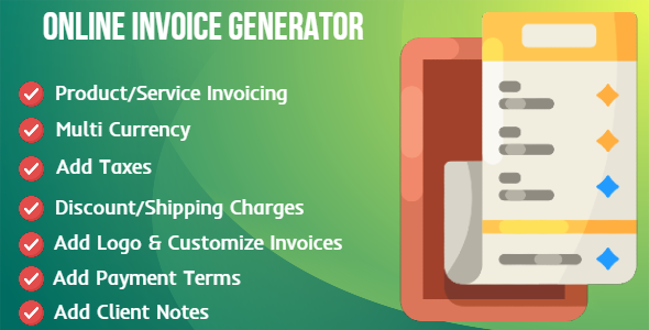 Online Invoice Generator (Single Page Application)