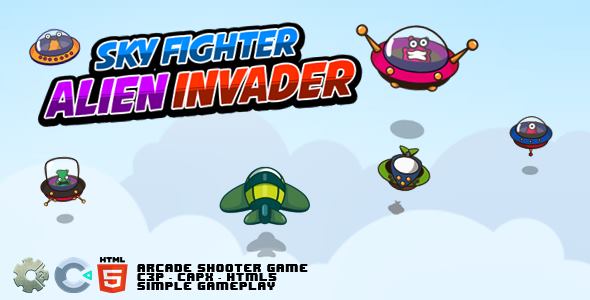 Sky Fighter Alien Invader - Construct Game
