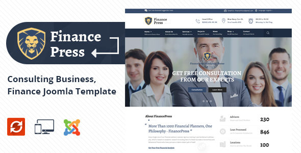 Finance Press - Consulting Business Joomla Template
