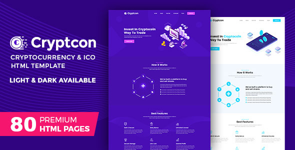 Cryptcon | ICO, Bitcoin And Crypto Currency HTML Template
