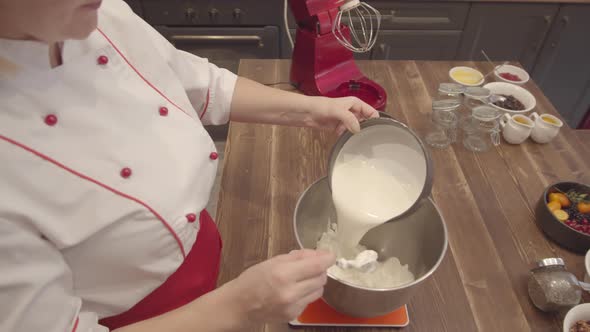 Cook Making Cream