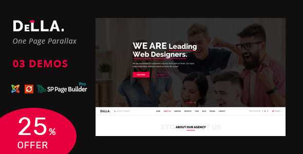 Della - One Page Joomla Template for Digital Agency