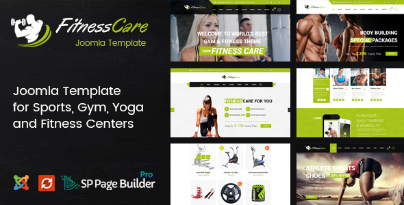 Fitness Care - Responsive Joomla Template for Gym