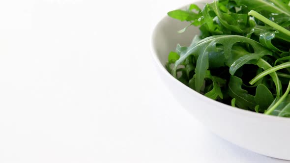 Arugula in bowl