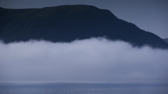 lake water norway nature timelapse cloud mist haze