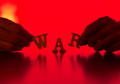 WAR letters on red background - PhotoDune Item for Sale