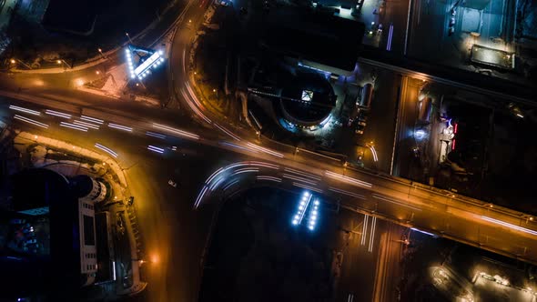 Car Interchange at Night