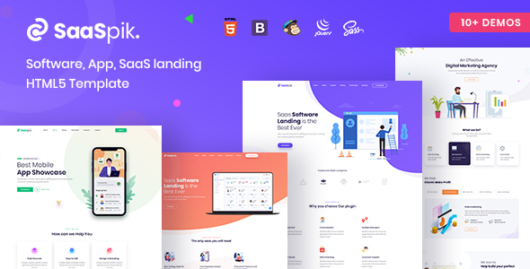 SaaSpik – App and SaaS landing HTML Template