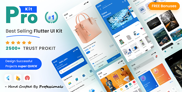 ProKit Flutter - Best Selling Flutter UI Kit