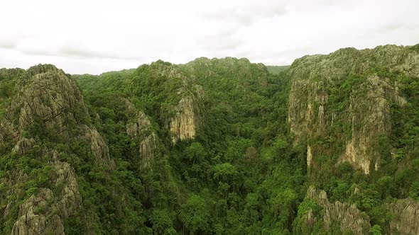 Aerial Limestone Mountain 06