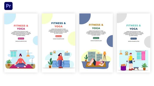 Fitness and Yoga Animation Instagram Story Pack