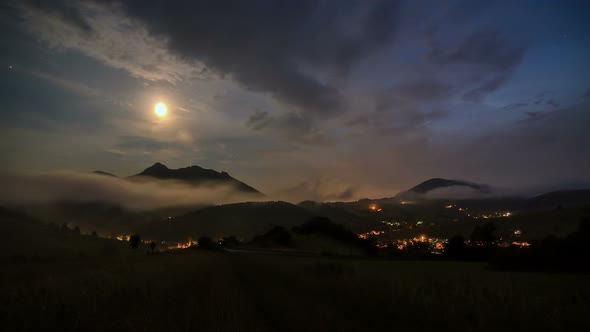 Moonlight over Rural Country