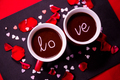 Cup of chocolate with love text - PhotoDune Item for Sale