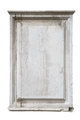 square empty classic ornamental frame signboard plaque on white marble stone wall isolated on white - PhotoDune Item for Sale