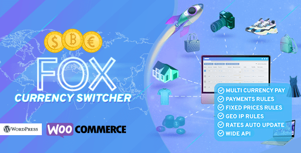 FOX - Conmutador de divisas profesional para WooCommerce