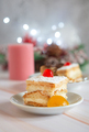 millefeuille cake with candied cherry - PhotoDune Item for Sale