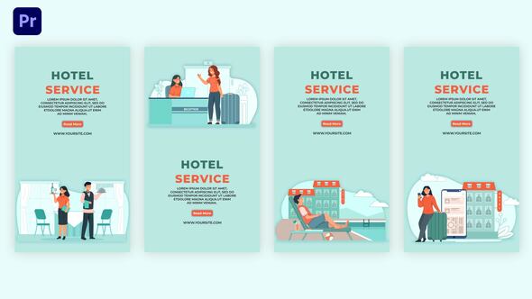 Hotel Service Animated Scene Instagram Story
