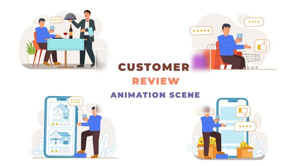 Customer Review Animation Scene