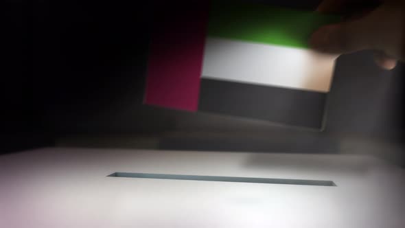 Compositing Hand Voting To Flag OF United Arab Emirates