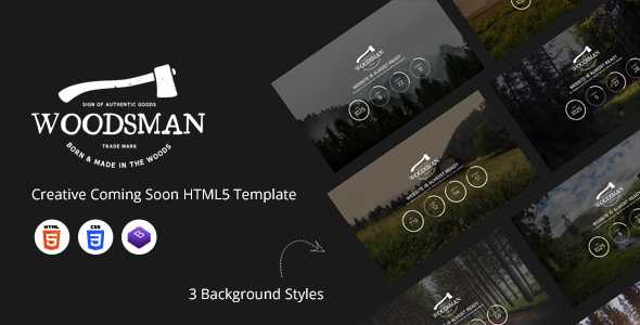 Woodsman - Creative Coming Soon HTML5 Template