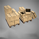 The collection is a low-poly 3D model pallet with boxes - 3DOcean Item for Sale