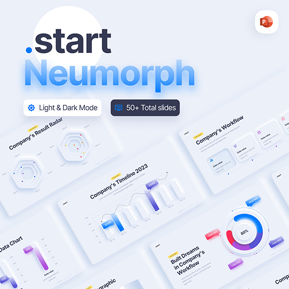 Start Neumorph PowerPoint Template