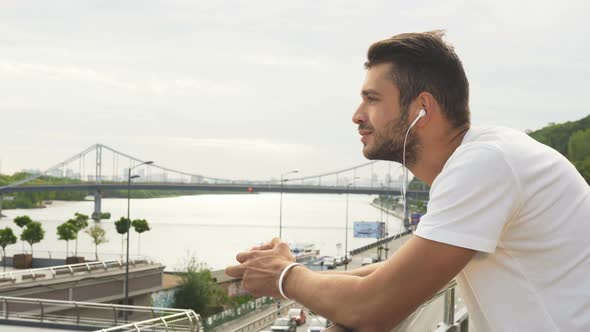 A Calm Guy Enjoys the Morning City