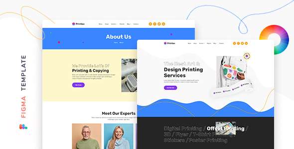 Printex – Printing Company Template for Figma