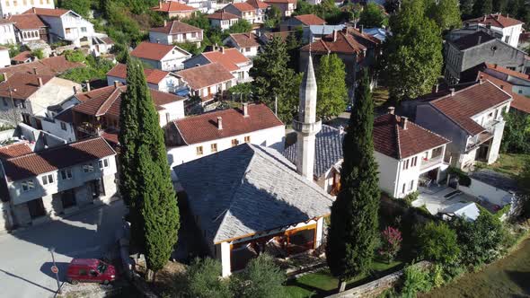 Mosque And Minarets Aerial View - 4K