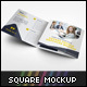 Square Trifold Brochure Mockup - GraphicRiver Item for Sale