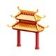 Isometric Chinatown Gate 01 - 3DOcean Item for Sale