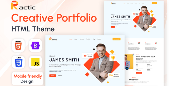 Ractic-Creative Portfolio HTML Template