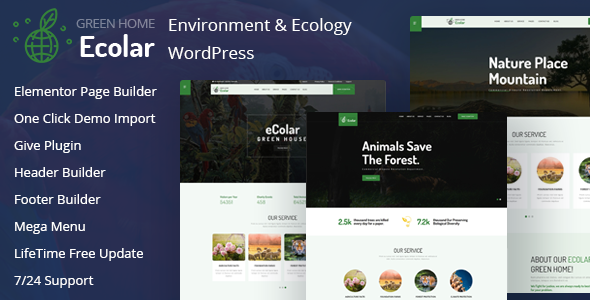 Ecolar - Environment & Ecology WordPress Theme