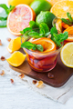 Citrus fruit summer fresh lemonade, infused water detox drink cocktail - PhotoDune Item for Sale