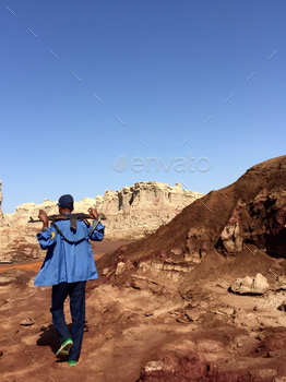 ground of salt canyons of halite and gypsum in Danakil Depression, Ethiopia