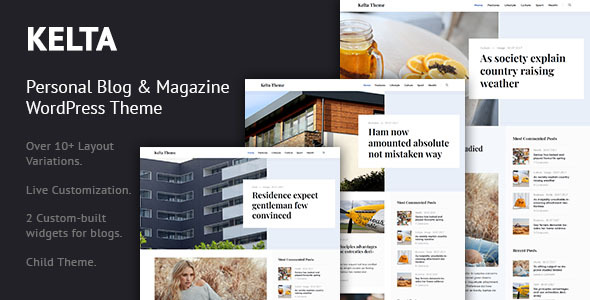 Kelta - Personal Blog & Magazine WordPress Theme