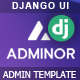 Adminor – Django Admin & Dashboard Template - ThemeForest Item for Sale