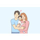 Happy Family with Baby in Hands - GraphicRiver Item for Sale