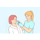 Woman Client Get Face Procedures in Beauty Salon - GraphicRiver Item for Sale