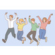 Overjoyed Young People Jump Celebrate Success - GraphicRiver Item for Sale